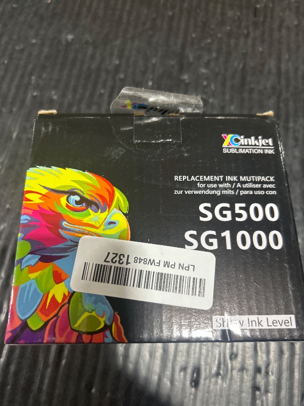 Photo 1 of Xcinkjet 3.9.0 SG500 SG1000 Sublimation Ink Cartridges Replacement for Sawgrass SG500 and SG1000 Printers, Compatible with Firmware Version 3.09 or Earlier (BK, C, M, Y, 4PK)