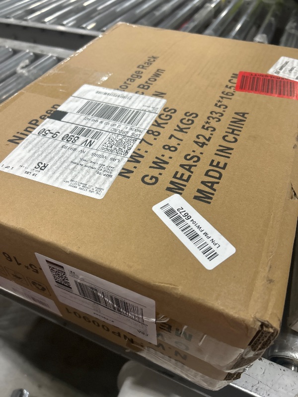 Photo 1 of NinPeen Floating TV Stand with Power Outlets,Wall-Mounted Entertainment Console with led Light?Floating TV Shelf for Under TV Storage (Rustic Brown, 46" W)