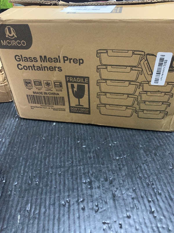 Photo 1 of [10-Pack] Glass Meal Prep Containers with Lids, MCIRCO Food Storage Containers with Snap Locking Lids, Airtight Lunch Containers, Microwave, Oven, Freezer and Dishwasher