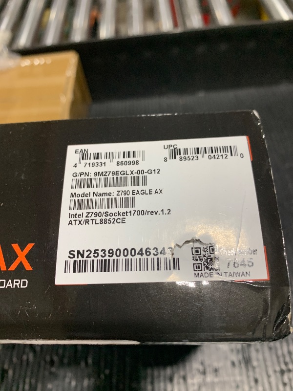 Photo 1 of GIGABYTE Z790 Eagle AX LGA 1700 ATX Motherboard, Support Intel Core 14th/13th/12th Gen, DDR5, 12+1+1 Power Phase, 3X M.2, PCIe 5.0, USB-C 3.2, WIFI6E, 2.5GbE, Q-Flash, EZ-Latch, RGB Fusion