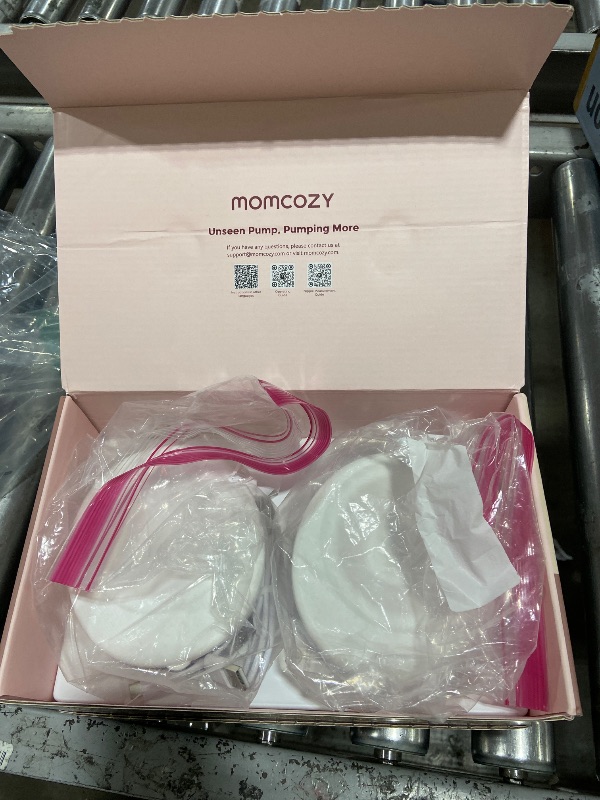 Photo 1 of Momcozy M5 Lite Hands-Free Wearable Breast Pump, DoubleFit Flange for Baby-Like Comfort, 3 Modes & 9 Suction Levels, No Flange Insert or Hard Carry Case, 24mm, 2-Pack, Cozy Red