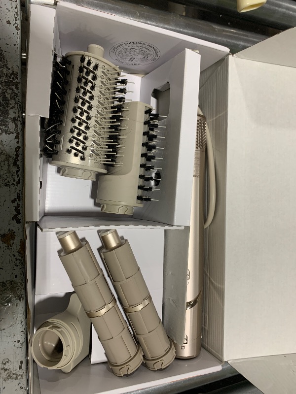 Photo 1 of Shark FlexStyle Air Styling & Drying System, Powerful Hair Dryer Brush & Multi-Styler with Auto-Wrap Curlers, Paddle Brush, Oval Brush, Concentrator Attachment, Stone, HD430