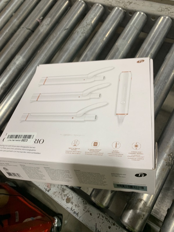 Photo 1 of T3 Switch Kit Classic Trio Professional Interchangeable Curling Iron with 3 Ceramic Clip Barrels for Curling and Waving, 9 Adjustable Heat Settings & Ion Generator