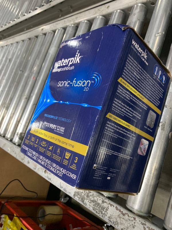 Photo 1 of Waterpik Sonic-Fusion 2.0 Professional Flossing Electric Toothbrush with Water Flosser Combo Two In One, For Daily Gum Care and Cleaning Teeth, Braces, Implants, White SF-04CD010-1, Packaging May Vary