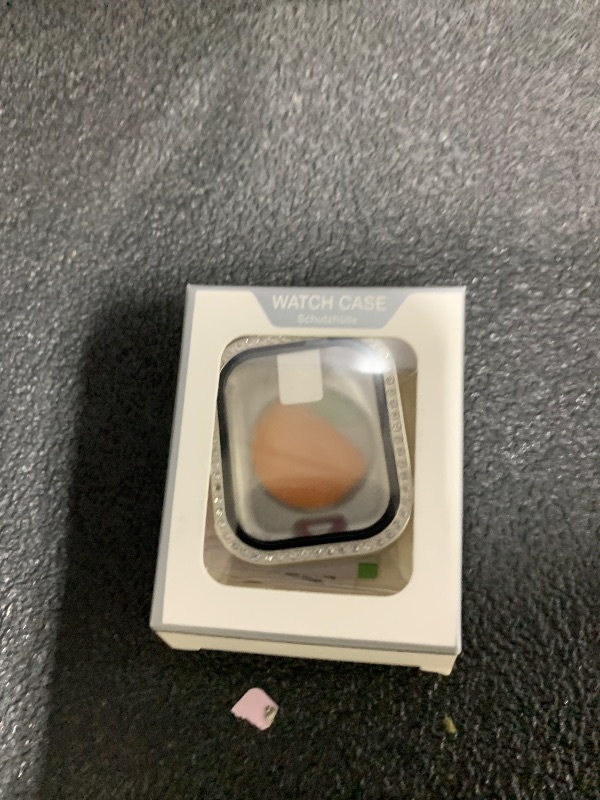 Photo 1 of [2 in 1] Waterproof Bling Case Compatible for Apple Watch 41mm Series 9/8/7 with Tempered Glass Screen Protector, Women Glitter Diamond Rhinestone Bumper 360 Protective Hard PC Cover for iWatch