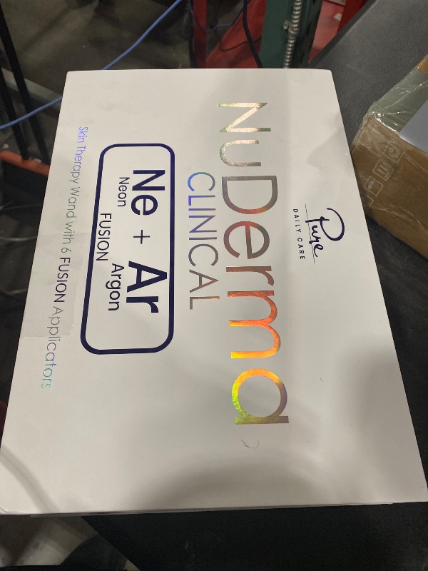 Photo 1 of Pure Daily Care NuDerma Clinical Portable Skin Therapy Wand, Machine with 6 Fusion Neon + Argon Wands – Anti Aging - Clarifying - Skin Tightening & Radiance - Wrinkle Reducing