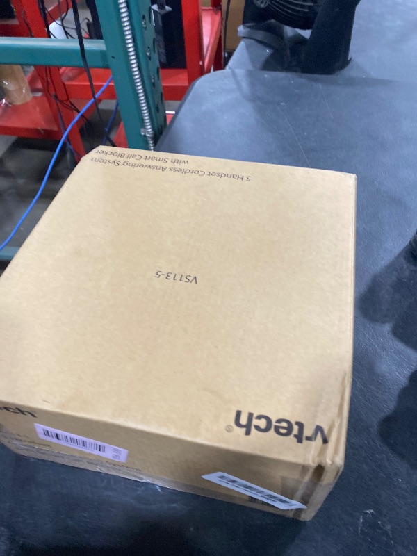 Photo 1 of VTech VS113-5 Extended Range 5 Handset Cordless Phone for Home with Call Blocking, Connect to Cell Bluetooth, 2" Backlit Screen, Big Buttons, and Answering System, Silver & Black