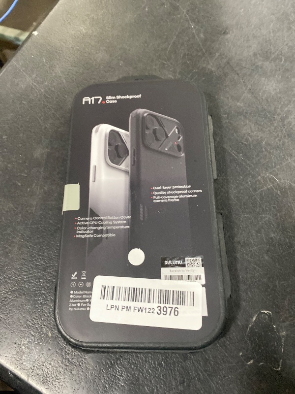 Photo 1 of Aulumu A17 Shockproof iPhone 17 Pro Max Case | with Camera Control | CoolHyper | Aluminum Alloy Camera Frame | Multi-Layer Composite Protection - White