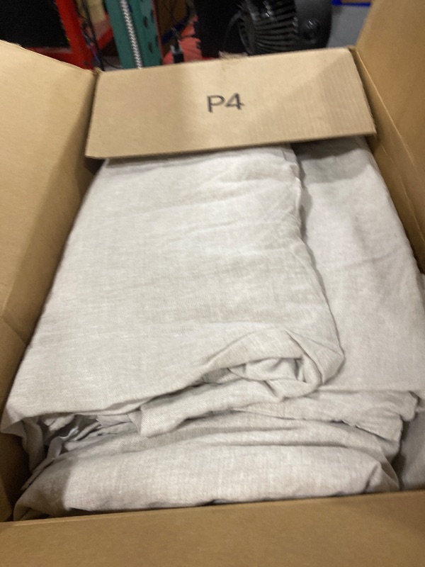 Photo 1 of AORISSI 100% French Flax Linen Duvet Cover Set, Queen Size 90''x90'' 3 Pcs with 8 Corner Ties and Button Closure, Soft and Breathable for All Season (Natural Linen, Queen)