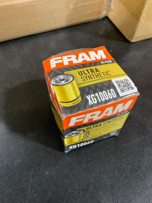 Photo 1 of FRAM Synthetic XG10060P 20K Mile Change Automotive Replacement Engine Oil Filter for Synthetic Oil Changes, Premium Vehicle Engine Protection Oil Filter for Select Vehicle Model Years