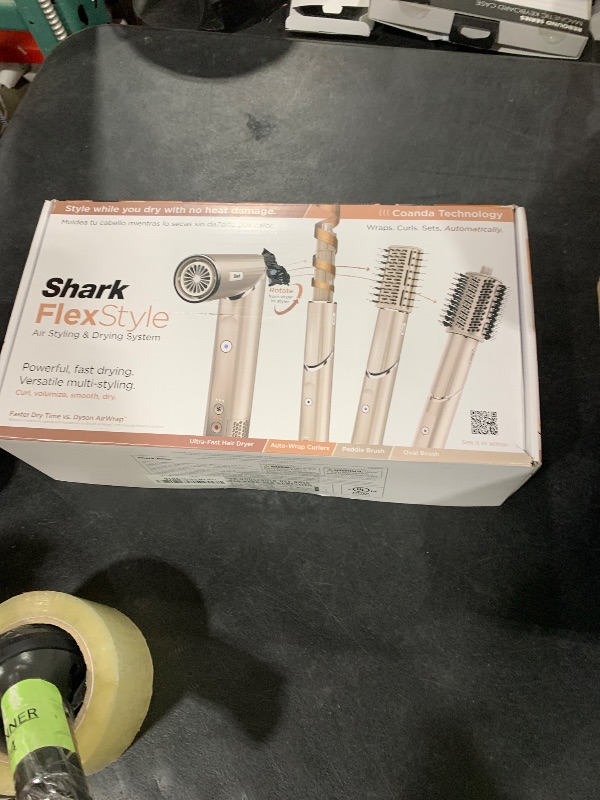 Photo 1 of Shark FlexStyle Air Styling & Drying System, Powerful Hair Dryer Brush & Multi-Styler with Auto-Wrap Curlers, Paddle Brush, Oval Brush, Concentrator Attachment, Stone, HD430