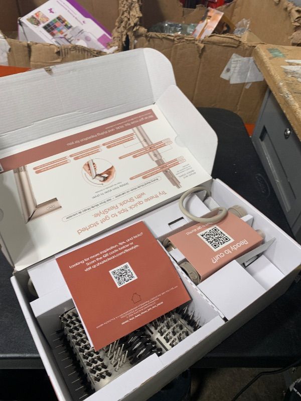 Photo 1 of Shark FlexStyle Air Styling & Drying System, Powerful Hair Dryer Brush & Multi-Styler with Auto-Wrap Curlers, Paddle Brush, Oval Brush, Concentrator Attachment, Stone, HD430