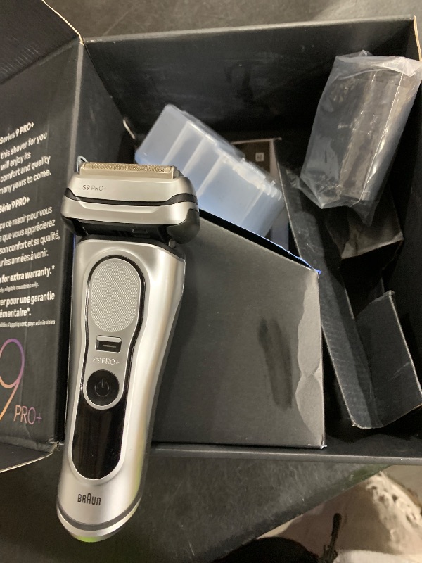 Photo 1 of Braun Series 9 PRO+ Electric Shaver, Wet & Dry Razor, Pro SensoAdapt, 6in1 SmartCare Center, 9697CC, Silver