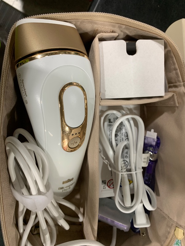 Photo 1 of **USED, INCOMPLETE** Braun IPL, Silk·Expert Pro 5, IPL Hair Removal for Women and Men, Permanent Laser Hair Reduction At-Home, 2 Heads, Pouch, IPL5137