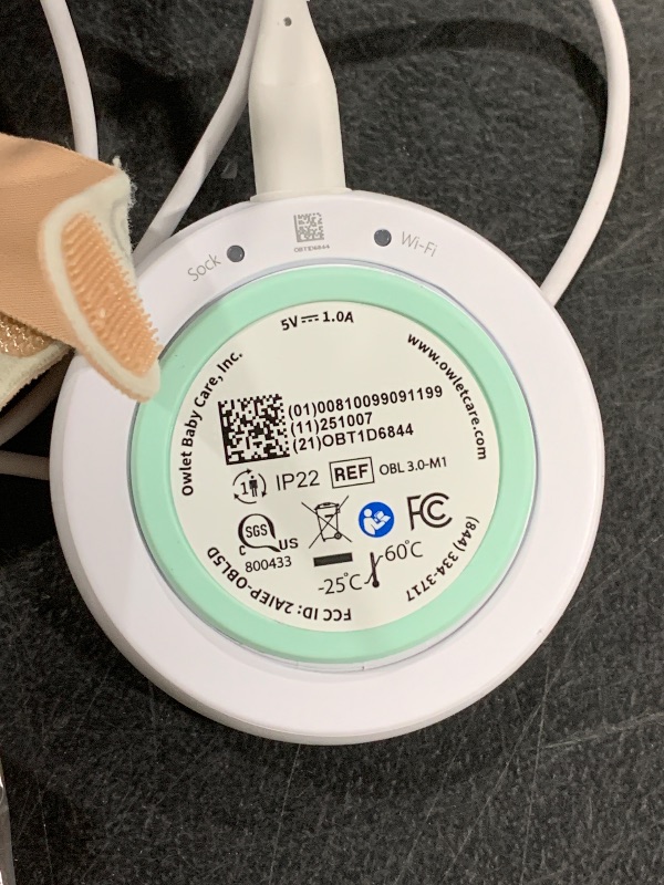 Photo 1 of Owlet Dream Sock - FDA-Cleared Smart Baby Monitor - Track Live Pulse (Heart) Rate, Oxygen in Infants - Receive Notifications - Dusty Rose