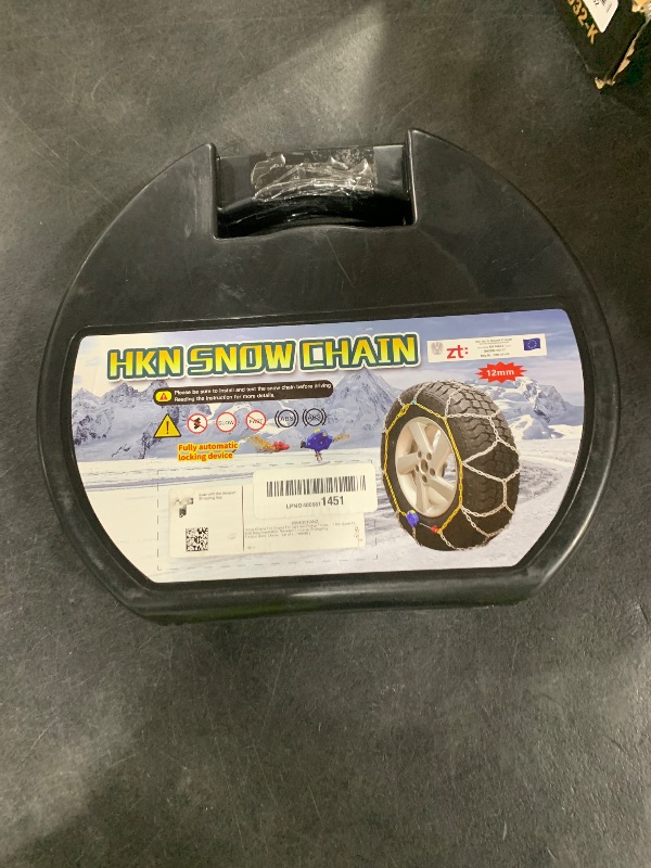 Photo 1 of Auto Tightening Snow Chains Tire Chains For Cars Suv Pickup Trucks - Auto Tightening 1 Min Quick Fit AND Easy Installation, Reusable Universal Emergency Traction Snow Chains - Set of 2?HKN80?