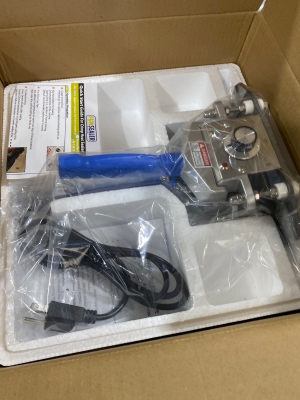 Photo 1 of FunSealer Crimp Heat Sealer, Mylar Bag Sealing Machine for Snack Bags Kraft Paper Bags Food Storage 8" FKR200