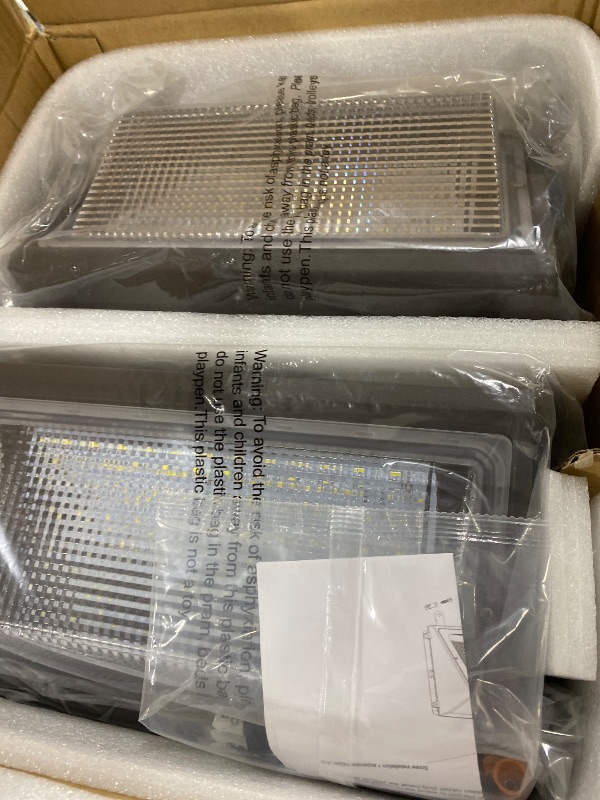 Photo 1 of LED Wall Pack Light with Dusk to Dawn Photocell,120W 15600LM 5000K Daylight ,AC100-277V Input,750W HPS/HID Equivalent, Waterproof Commercial Security Lighting for Warehouses, Garage,ETL Listed,2 Pack