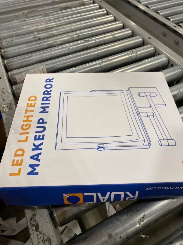 Photo 1 of Ruacq Rechargeable Wall Mounted Makeup Mirror with Lights, Double Sided 1X/10X Magnifying Vanity Mirror with 3 Color Lighting, Touch Screen Dimmable, 360° Rotation Extension Foldable Arm(Matte Black)