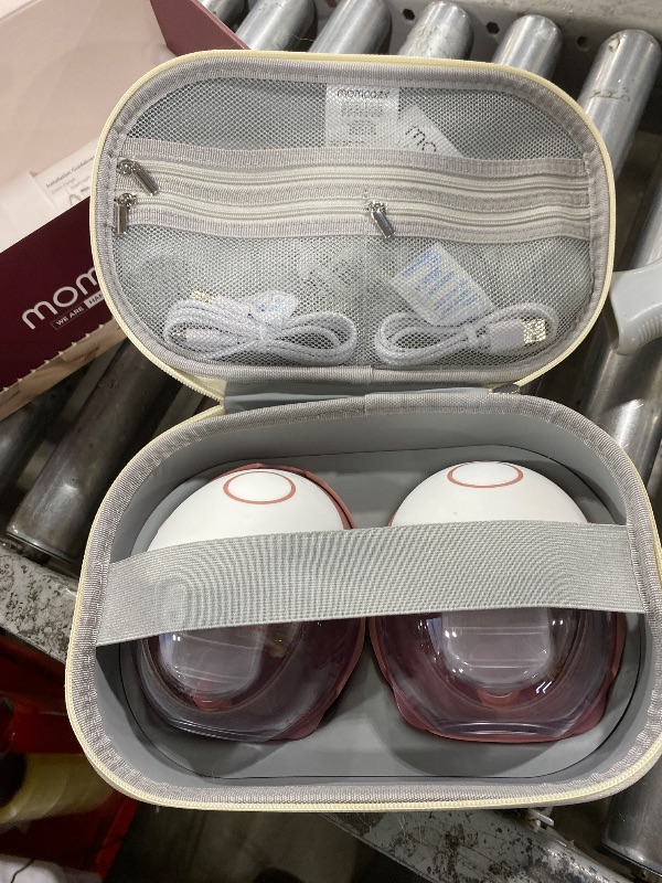 Photo 1 of Momcozy Breast Pump Hands Free Mobile Style | M6, Wearable Breastfeeding Pump Ideal Rhythm for More Milk, DoubleFit Flange More Fit & Discreet with 3 Modes & 9 Levels, 24mm - 2 Pack Cozy Red