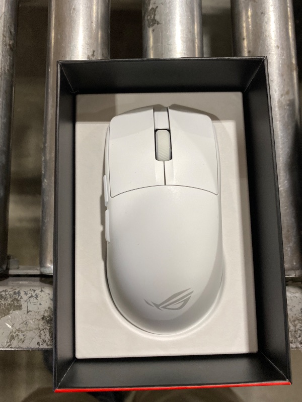 Photo 1 of ASUS ROG Harpe II Ace Wireless Esports Gaming Mouse – 2025, Pro-Tested, Right-Handed, 48g Lightweight, Tri-Mode Connectivity, 42K DPI, 8K Polling, 101Hr Battery, Web-Based Tool, PC/Mac Support - White