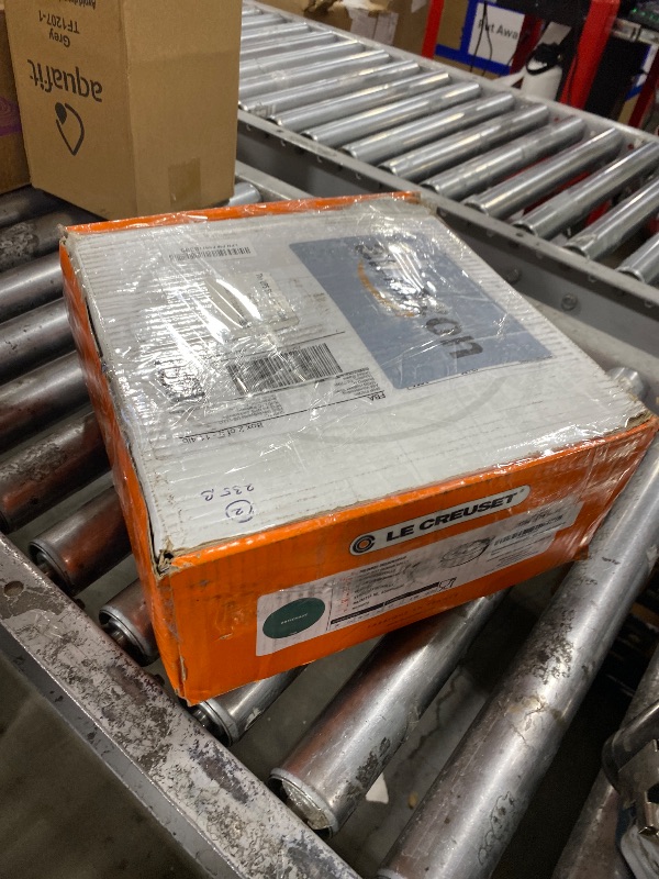 Photo 1 of Le Creuset Enameled Cast Iron Holly Collection Soup Pot, 4.5 qt., Artichaut with Gold Knob