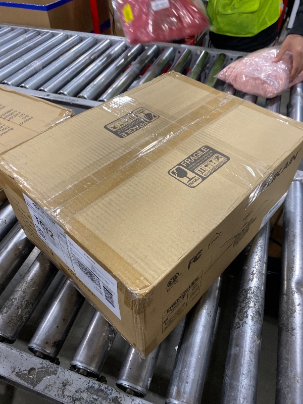 Photo 1 of YOUKAIN 48 Inch Ceiling Fans with Lights, Farmhouse Ceiling Fans with Wall Switch and Remote Control, 5-Reversible, Brushed Nickel Finish, Outdoor Ceiling Fan for Cover Patio, 48-YJ632-BNW-WS