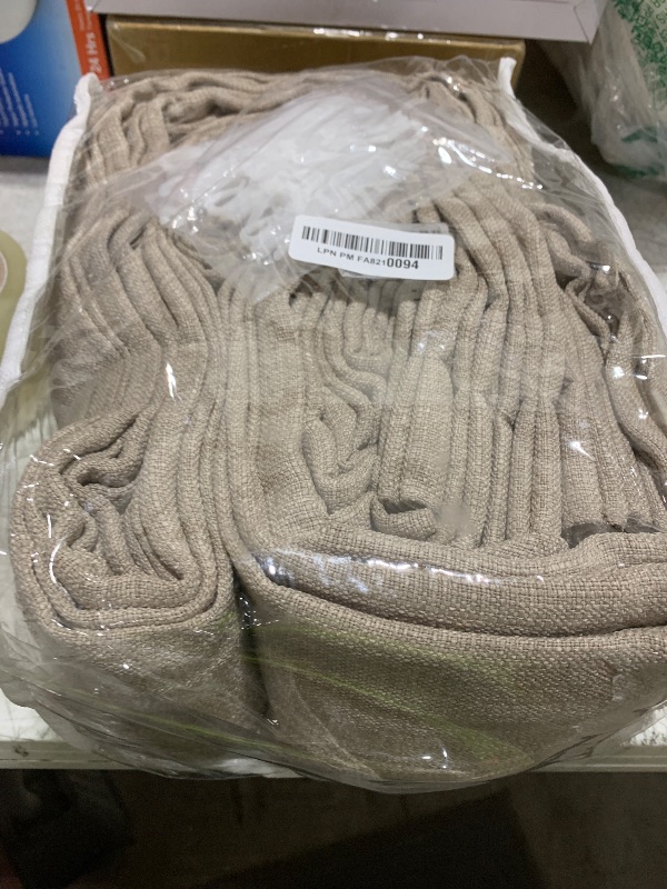 Photo 1 of 70 Inch Extra Wide Blackout Curtain 90 Inches Long for Living Room Pinch Pleated Thick Linen Thermal Insulated Drapes Back Tab Burlywood Birch 100% Black Out Curtain for Bedroom Large Window 1 Panel