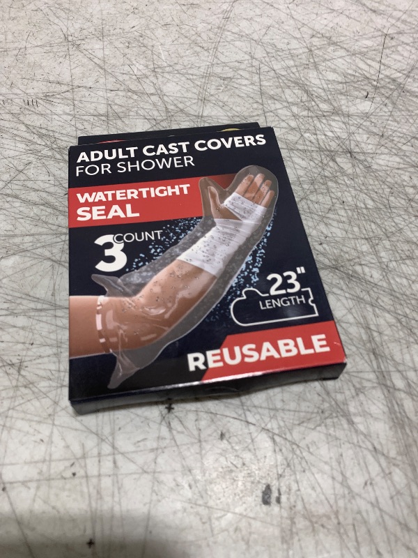 Photo 1 of 100% Waterproof Cast Covers for Shower Arm - Tight Seal - 3pk Adult Reusable Cast Protectors - Half Arm Bag Sleeves