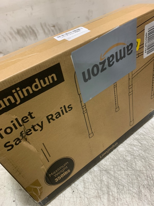 Photo 1 of Lianjindun Toilet Safety Rails, Folding & Portable Bathroom Toilet Handles for Elderly, Seniors, Handicap & Disabled, Adjustable Toilet Safety Frame Fit Any Toilets (350 LB)