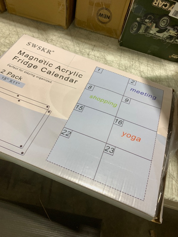 Photo 1 of Magnetic Acrylic Calendar for Fridge,2 Pack 11"x15" Clear Fridge Calendar Dry Erase Magnetic Planning Boards Set(Monthly Planner+Blank Memo Board)