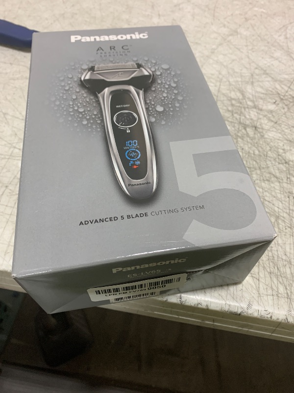 Photo 1 of Panasonic ARC5 Electric Razor for Men with Pop-Up Trimmer, Wet/Dry 5-Blade Electric Shaver with Intelligent Shave Sensor and Multi-Flex Pivoting Head – ES-LV65-S (Silver)