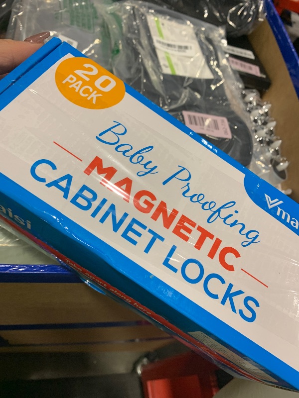 Photo 1 of 20 Pack Magnetic Cabinet Locks Baby Proofing - Vmaisi Children Proof Cupboard Drawers Latches - Adhesive Easy Installation