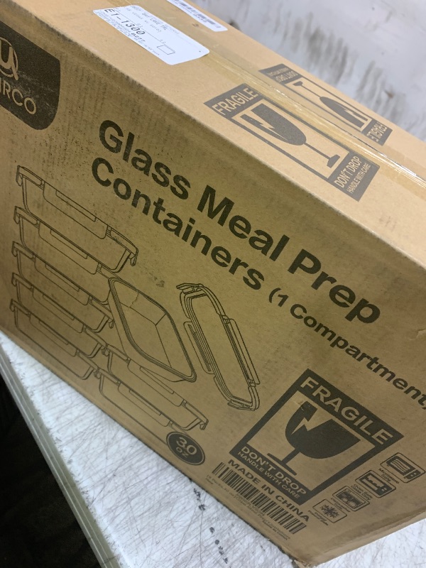 Photo 1 of [8-Pack,30 oz]Glass Meal Prep Containers,Glass Food Storage Containers,Airtight lunch Containers with Lids, Microwave, Oven, Freezer and Dishwasher