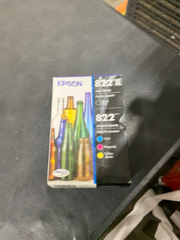 Photo 1 of EPSON 822 DURABrite Ultra Ink High Capacity Black & Standard Color Cartridge Combo Pack (T822XL-BCS) Works with WorkForce Pro WF-3820,3823, 4820, 4830, 4833, 4834
