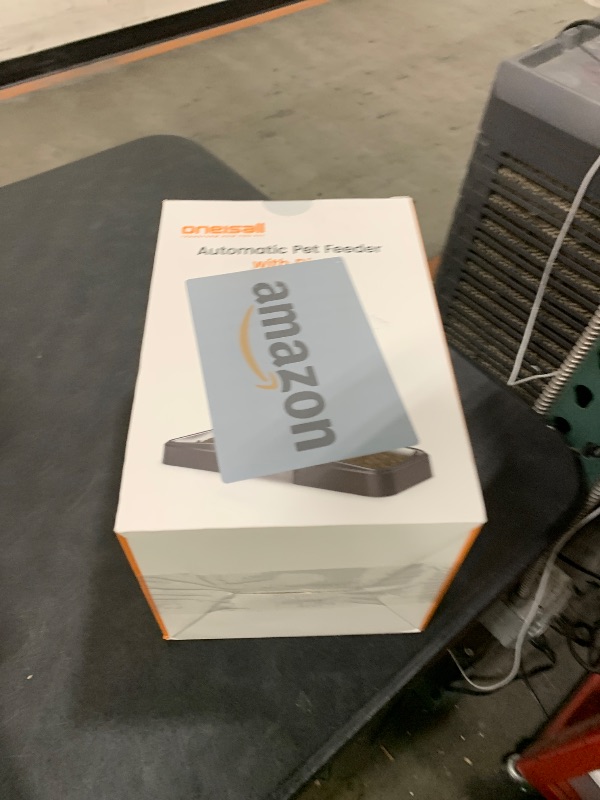 Photo 1 of oneisall Automatic Cat Feeder for 2 Cats, 20 Cups/5L Automatic Cat Food Dispenser for Small Pets Indoor, Timed Cat Feeder for Dry Food