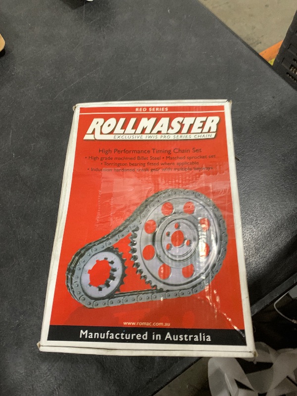 Photo 1 of Rollmaster Timing Chain Set, Red Series, Double Roller, Keyway Adjustable, Needle Bearing, Billet Steel, GM LS-Series, Kit