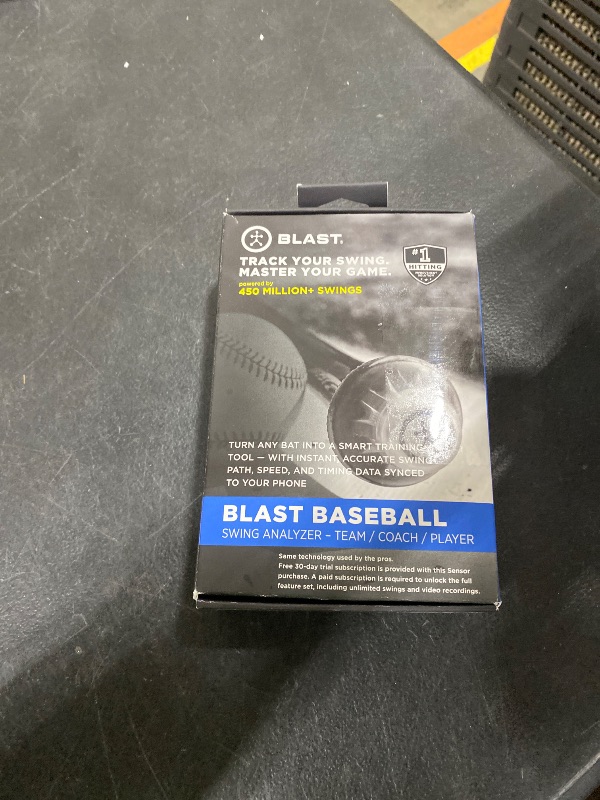 Photo 1 of Blast Motion Baseball Swing Analyzer - Improve Your Swing at Every Level - Batting Trainer - Real-time Feedback, Swing Metrics, Video Capture Highlights, Track Performance (GEN3 Sensor)