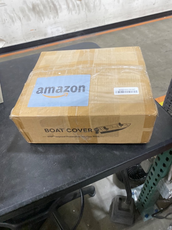 Photo 1 of Caminor Jon Boat Cover 12 ft,900D Heavy Duty Trailerable Waterproof Jon Boat Cover 12 Foot with Motor Cover, Marine Grade Canvas,Black