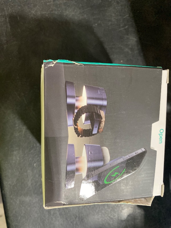 Photo 1 of ?2026 Upgraded?4 in 1 Wireless Charger, 3 in 1 Wireless Charging Station with Night Light for MagSafe Charger, 15W Magnetic Travel Stand for iPhone17/Air/Pro/Max/16/15/14, Apple Watch, Airpods (Black)