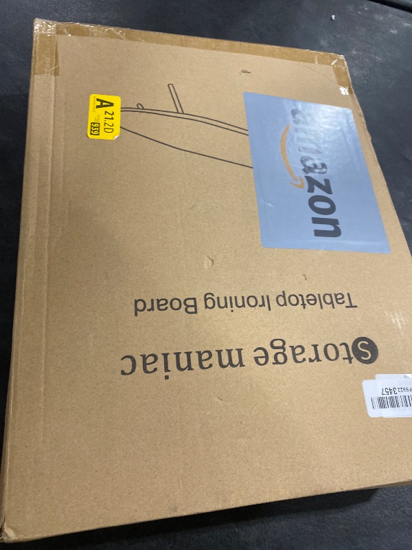 Photo 1 of STORAGE MANIAC Tabletop Ironing Broad, All Iron Frame Mini Folding Ironing Broad with 2 Removable Cover, Portable Small Iron Mat with 7 mm Thick Pad for Laundry Room, Dorms - Silver & Blue Flower