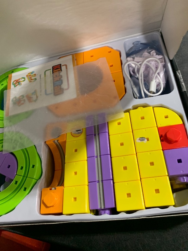 Photo 1 of KlickRail Electric Train Set Flexible Race Track for Kids 4 6 7 8, 88 Pcs Car Track for Toddlers 3-5, Building Toy Train Track Gravity-Defying 3D Embedded Layouts & Motorized Car, STEM Learning Gift