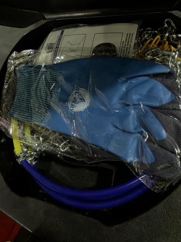 Photo 1 of Snow-Chains Auto Fixing 1 Min Quick Fit Easy Installation Tire-Chains, Portable Reusable Universal Emergency Tire Traction Chain for Passenger Car, Pickup Trucks and SUV - Set of 2 (HKN-60)