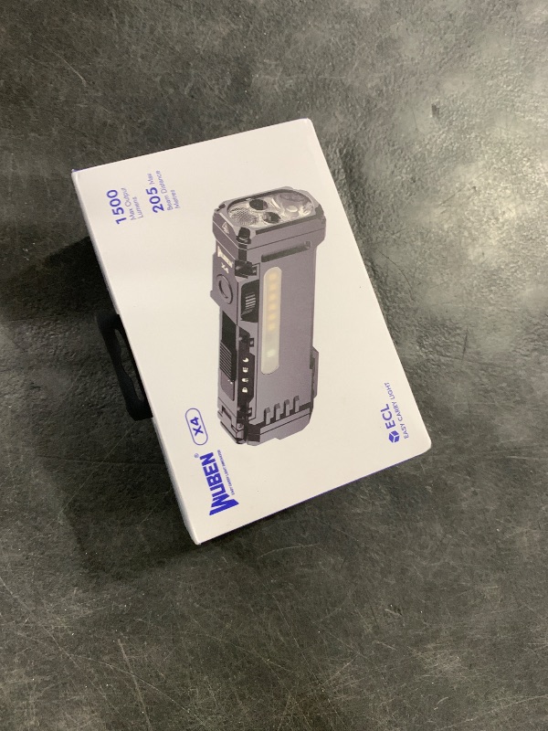 Photo 1 of WUBEN X4 EDC LED Flashlight with RGB Light, 1500 Lumens Mini Flashlight with Tactical Switch and Magnetic, IP68 Portable Pocket Clip USB C Flash Light for Camping, Checking, Emergencies