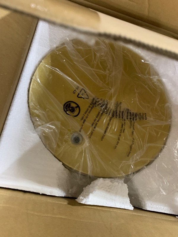 Photo 1 of ?Upgraded? Dimmable Glass Floor Lamp for Living Room, Modern Gold Standing Lamp with Amber Ribbed Glass Lampshade & Knob Dimmer, Arc Tall Lamp for Bedroom Office Reading Room, 2700K Led Bulb Included