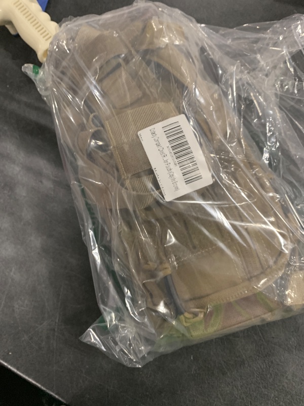 Photo 1 of Dotacty Compact Chest Rig with 5.56 & Pistol Magazine Pouch Elastic Radio/Flashlight Holder Tactical Dangler Pouch (Coyote Brown)