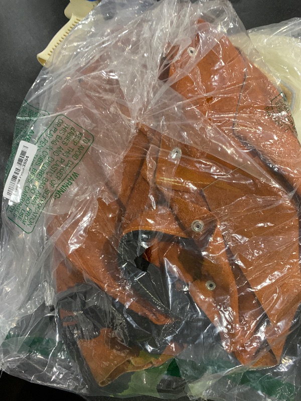 Photo 1 of LeaSeek Leather Welding Jacket - Heavy Duty Welding Apron with Sleeves,Heat Flame Resistant Cowhide Weld Coat for Men Women.