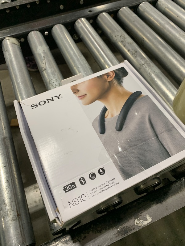 Photo 1 of Sony SRS-NB10 Wireless Neckband Bluetooth Speaker Comfortable and Lightweight with Technology to Work from Home, Built-in mic, 20 Hours of Battery Life, and IPX4 Splash-Resistant- Charcoal Gray