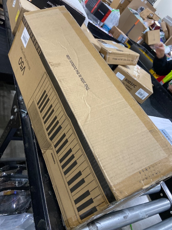 Photo 1 of TERENCE V50 Portable 88 Key Weighted Keyboard,Upgraded Foldable Keyboard Piano 88 Keys with 2*15W Speakers,Touch-Sensitive Panel,Video&Audio Recording,MIDI,Pedal Support for Beginners&Advancer(White)