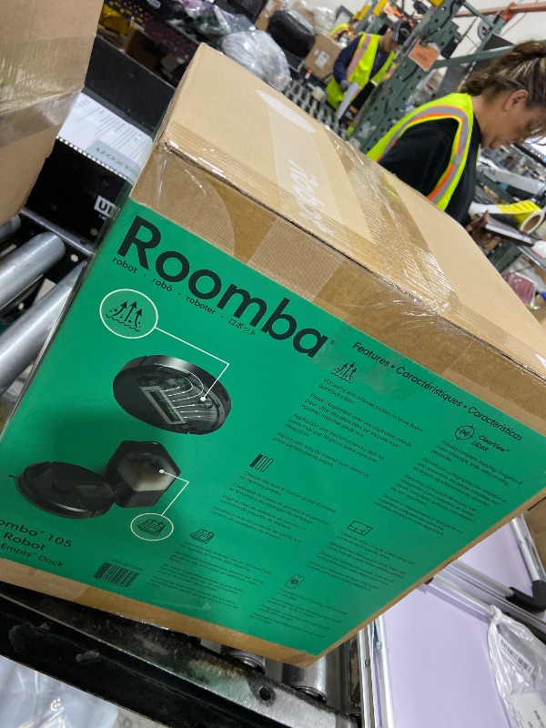 Photo 1 of iRobot Roomba 105 Vac Robot Vacuum with AutoEmpty Dock - Self-Empties for 75 Days, Easy to use, Intense Power-Lifting Suction, LiDAR Navigation, Multi-Surface Cleaning, Cleans in Neat Rows